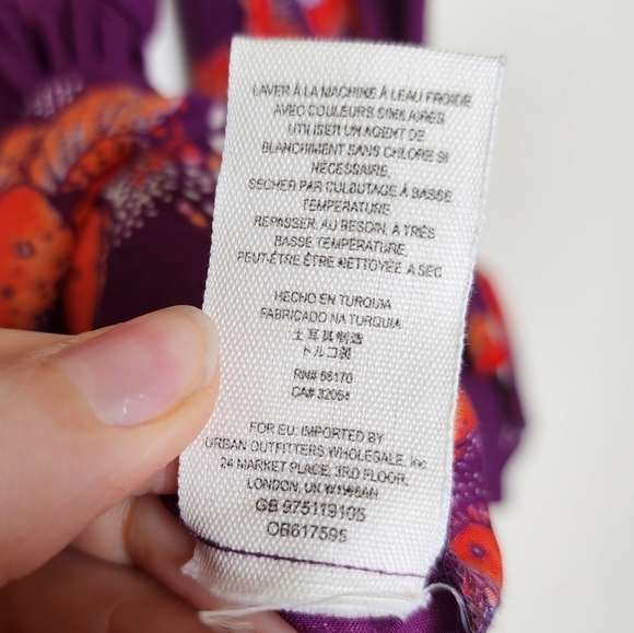 Free People Floral Faux Wrap Tunic S - Picture 6 of 7